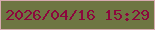 文字の大きさ：5、枠の色：d7abb0、背景の色：6e7642、文字の色：8c073d 無料ブログパーツのブログ時計