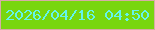 文字の大きさ：5、枠の色：d7aca6、背景の色：78d60e、文字の色：64f4ec 無料ブログパーツのブログ時計
