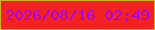 文字の大きさ：3、枠の色：d7ae23、背景の色：f22122、文字の色：a900ed 無料ブログパーツのブログ時計