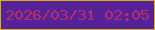 文字の大きさ：2、枠の色：d7af0e、背景の色：55229a、文字の色：b82e68 無料ブログパーツのブログ時計