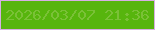 文字の大きさ：4、枠の色：d7afe3、背景の色：57b50d、文字の色：7ac137 無料ブログパーツのブログ時計