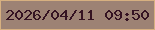 文字の大きさ：4、枠の色：d7b080、背景の色：9d8274、文字の色：351322 無料ブログパーツのブログ時計