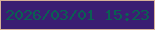文字の大きさ：4、枠の色：d7b198、背景の色：3b1e72、文字の色：0a6052 無料ブログパーツのブログ時計