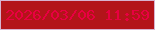 文字の大きさ：4、枠の色：d7b3d0、背景の色：b3141a、文字の色：e80041 無料ブログパーツのブログ時計