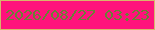 文字の大きさ：5、枠の色：d7b56b、背景の色：ff127c、文字の色：698236 無料ブログパーツのブログ時計
