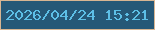 文字の大きさ：4、枠の色：d7b592、背景の色：255877、文字の色：5dbfe6 無料ブログパーツのブログ時計
