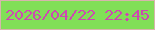 文字の大きさ：5、枠の色：d7b5ac、背景の色：81df57、文字の色：ce49b1 無料ブログパーツのブログ時計