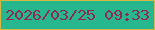 文字の大きさ：5、枠の色：d7b744、背景の色：27b78f、文字の色：8d2a56 無料ブログパーツのブログ時計