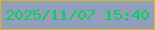 文字の大きさ：1、枠の色：d7b81b、背景の色：919fbd、文字の色：0bcf58 無料ブログパーツのブログ時計