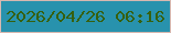 文字の大きさ：2、枠の色：d7b8b0、背景の色：2892ad、文字の色：36600e 無料ブログパーツのブログ時計