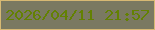 文字の大きさ：3、枠の色：d7b973、背景の色：7a7961、文字の色：638102 無料ブログパーツのブログ時計