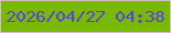 文字の大きさ：2、枠の色：d7bdbd、背景の色：78b904、文字の色：5843de 無料ブログパーツのブログ時計