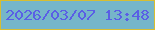 文字の大きさ：4、枠の色：d7be31、背景の色：76b6c9、文字の色：5a5fe5 無料ブログパーツのブログ時計