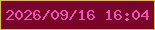 文字の大きさ：5、枠の色：d7be48、背景の色：78042a、文字の色：ee4fbb 無料ブログパーツのブログ時計