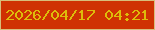 文字の大きさ：5、枠の色：d7be7a、背景の色：cf3202、文字の色：ddbc0b 無料ブログパーツのブログ時計
