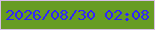 文字の大きさ：5、枠の色：d7bfe7、背景の色：679c23、文字の色：2f24fd 無料ブログパーツのブログ時計