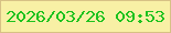 文字の大きさ：1、枠の色：d7c185、背景の色：f8f0a5、文字の色：1dc21e 無料ブログパーツのブログ時計