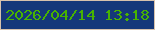文字の大きさ：3、枠の色：d7c2ac、背景の色：15387a、文字の色：48b301 無料ブログパーツのブログ時計