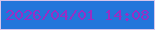文字の大きさ：2、枠の色：d7c6ec、背景の色：2376db、文字の色：992ec4 無料ブログパーツのブログ時計
