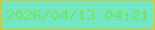 文字の大きさ：3、枠の色：d7c72f、背景の色：73e7c4、文字の色：7ce059 無料ブログパーツのブログ時計