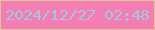 文字の大きさ：4、枠の色：d7c894、背景の色：f47eb3、文字の色：a3c7e0 無料ブログパーツのブログ時計