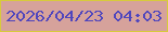 文字の大きさ：4、枠の色：d7ca3d、背景の色：d6a29b、文字の色：5046bd 無料ブログパーツのブログ時計