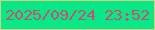 文字の大きさ：5、枠の色：d7ce83、背景の色：09e887、文字の色：c84e72 無料ブログパーツのブログ時計