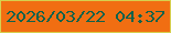 文字の大きさ：3、枠の色：d7cf4e、背景の色：f16e12、文字の色：0f624c 無料ブログパーツのブログ時計