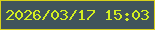 文字の大きさ：3、枠の色：d7d01b、背景の色：41545b、文字の色：d3ee21 無料ブログパーツのブログ時計