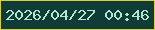 文字の大きさ：3、枠の色：d7d03c、背景の色：103c38、文字の色：b2e7cd 無料ブログパーツのブログ時計