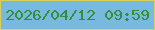 文字の大きさ：4、枠の色：d7d15a、背景の色：79b9df、文字の色：318f34 無料ブログパーツのブログ時計