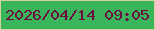 文字の大きさ：3、枠の色：d7d19c、背景の色：3ab55c、文字の色：6d0a3f 無料ブログパーツのブログ時計