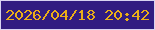 文字の大きさ：4、枠の色：d7d3f1、背景の色：311c81、文字の色：eaae18 無料ブログパーツのブログ時計