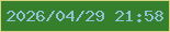 文字の大きさ：3、枠の色：d7d481、背景の色：36802d、文字の色：91c2d5 無料ブログパーツのブログ時計