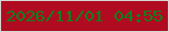 文字の大きさ：5、枠の色：d7d5d0、背景の色：b00b21、文字の色：0e801c 無料ブログパーツのブログ時計