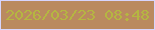 文字の大きさ：2、枠の色：d7d5fe、背景の色：ba8a5f、文字の色：b5b641 無料ブログパーツのブログ時計
