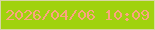 文字の大きさ：2、枠の色：d7d6a4、背景の色：a0d20e、文字の色：fba481 無料ブログパーツのブログ時計