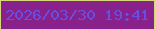 文字の大きさ：3、枠の色：d7d77c、背景の色：88218a、文字の色：674ee5 無料ブログパーツのブログ時計