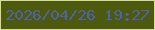文字の大きさ：5、枠の色：d7db9f、背景の色：4d5a0d、文字の色：4d62a9 無料ブログパーツのブログ時計