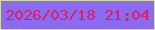 文字の大きさ：4、枠の色：d7dbaa、背景の色：8b6cf1、文字の色：dc1d69 無料ブログパーツのブログ時計