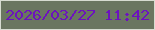 文字の大きさ：4、枠の色：d7dcd2、背景の色：6a7661、文字の色：6c13be 無料ブログパーツのブログ時計