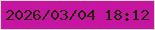 文字の大きさ：5、枠の色：d7ddc7、背景の色：c515a1、文字の色：222508 無料ブログパーツのブログ時計