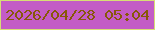 文字の大きさ：4、枠の色：d7de76、背景の色：c35cc6、文字の色：875809 無料ブログパーツのブログ時計