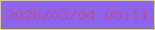 文字の大きさ：4、枠の色：d7df2e、背景の色：8c65ec、文字の色：b75199 無料ブログパーツのブログ時計