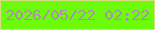 文字の大きさ：3、枠の色：d7df80、背景の色：6dfb0c、文字の色：af8daf 無料ブログパーツのブログ時計