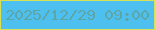 文字の大きさ：2、枠の色：d7e155、背景の色：4dc0f0、文字の色：5ca6a8 無料ブログパーツのブログ時計