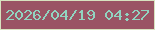 文字の大きさ：4、枠の色：d7e3bf、背景の色：9a5464、文字の色：91d4c0 無料ブログパーツのブログ時計