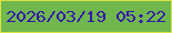 文字の大きさ：2、枠の色：d7e446、背景の色：70b84e、文字の色：3419aa 無料ブログパーツのブログ時計