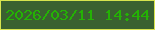 文字の大きさ：4、枠の色：d7e44e、背景の色：3a6130、文字の色：24b204 無料ブログパーツのブログ時計