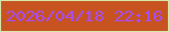 文字の大きさ：3、枠の色：d7e4a9、背景の色：c75321、文字の色：a84df5 無料ブログパーツのブログ時計